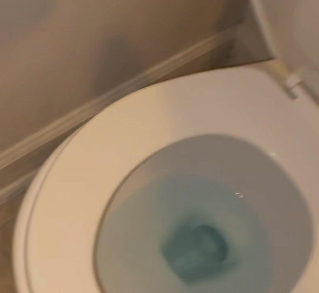 A stained toilet bowl before a deep clean